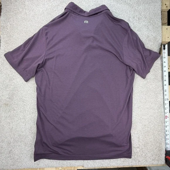 Travis Mathew Polo Shirt Mens XL Purple Short‎ Sleeve Striped Golf Green Lot - Picture 3 of 15
